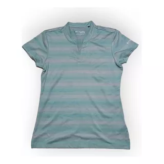 Playera Columbia Golf De Mujer Talla Chica Azul Con Gris 