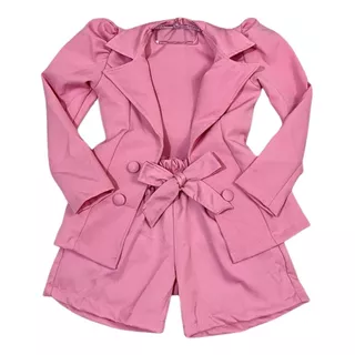 Conjunto Blazer E Short Infantil Mini Diva Menina Modinha