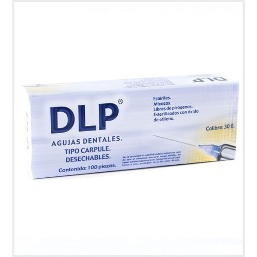 Aguja Dental Dlp 30g Corta C/100 Capacidad en volumen 1 cc