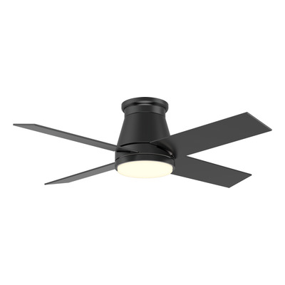 Ventilador De Techo 4 Palas Negro Con Led 411b Control Laft