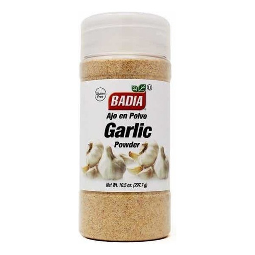Ajo en Polvo 297.7grs Badia Garlic Powder Gluten Free Kosher