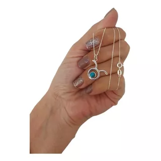 Cadena Con Dije Signo Del Zodiaco Tauro Plata 925