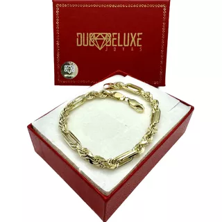 Pulsera De Hombre Torzal Figaro 5mm Oro 10k Duodeluxejoyas®