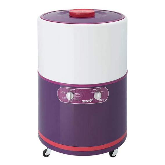 Lavadora semiautomática Acros ALF2253E morada 22kg 127 V