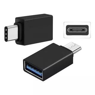 Adaptador Usb-c Macho A Usb3 Hembra Convertidor Usb Color Negro