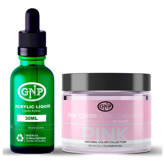 Cover Gnp Pink 60gr. + Líquido Acrílico Gnp 30ml