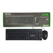 Teclado Y Mouse Cable Usb Combo Wesdar Km5 Negro