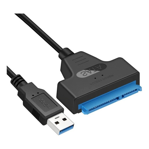 Cable Sata 3 A Usb 3,0 Adaptador 6 Gbps Soporte 2,5 Ssd Hdd Color Negro