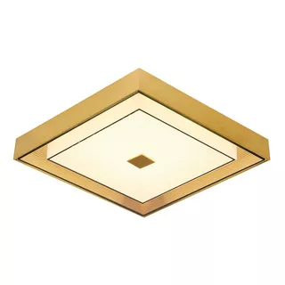 Plafon Dourado Vidro Com Mini Cristais 44cm Led 24w 3000k Cor Dourado Escovado 110v/220v