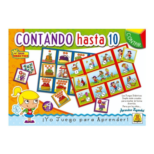 Contando Hasta 10 Bingo Juego De Mesa Didáctico Sumas Implas