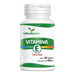 Suplemento De Vitamina E Naturalgreen 60 Cápsulas Sabor Sem Sabor