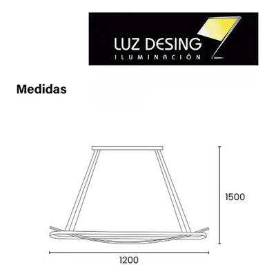 Colgante Led Boise Negro 120m Deco Moderno  Negro