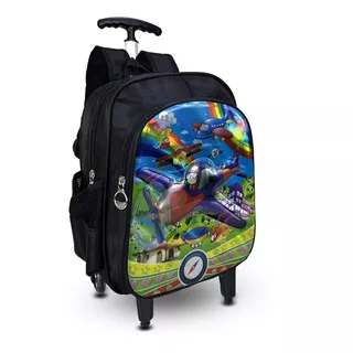 Bolsa Infantil Masculina Estampada Escolar De Rodinha