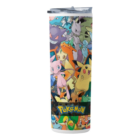 Termo Cafe. Skinny Tumbler 20 Oz. Pokemon