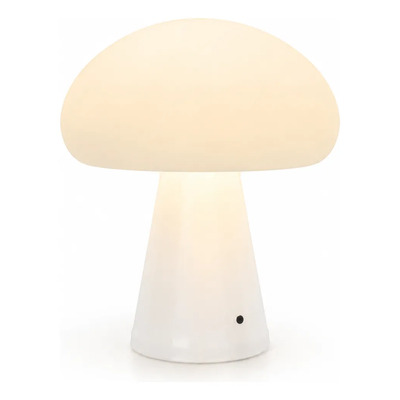 Velador Led Recargable Usb Hoper Honguito Dinamico Blanco Blanco