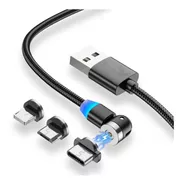 Cable Usb Magnetico Compatible Con iPhone Y Usb-c Tipo C 3e1