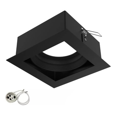 Spot Embutir Antideslumbrante Negro Movil Apto Led Ar111