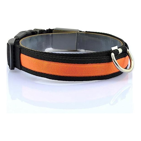 Collar Para Mascotas Color Naranja Mas56 Meru Tamaño del collar Grande G/L