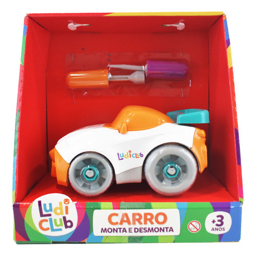 Auto Para Armar Y Desarmar Juguete Infantil Vehiculo Color Blanco