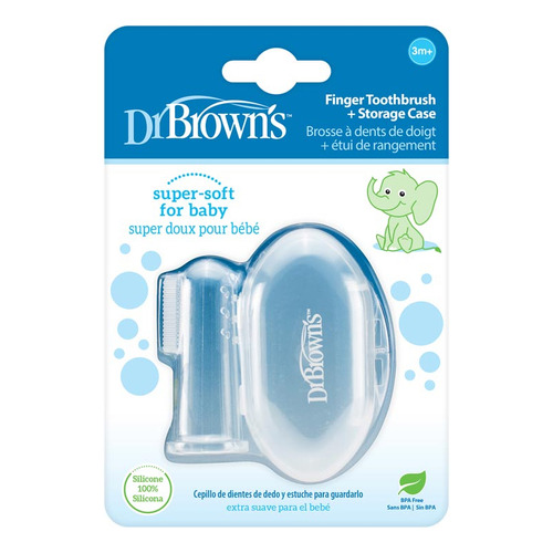 Dr Brown's Cepillo Dental De Silicona Para Bebé Con Estuche