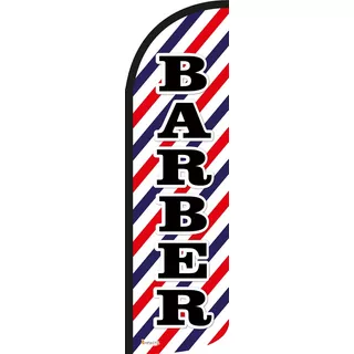 Bandera Publicitaria Barber Rayas.completa (4 X 1 Mts).