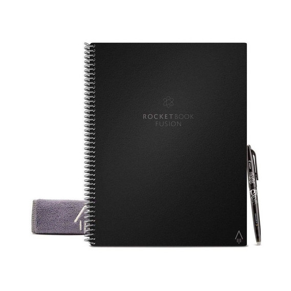 Cuaderno Inteligente Rocketbook Fusion Carta Reutilizable Color Negro