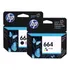 Kit 2 Cartuchos Tinta Hp 664 1 color F6v28al 1 Negro F6v29al