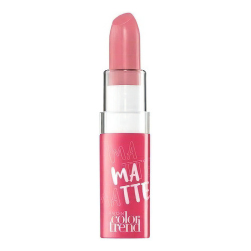 Lápiz labial Avon Trend Color Matte Fps 15 con acabado mate, color rosa claro