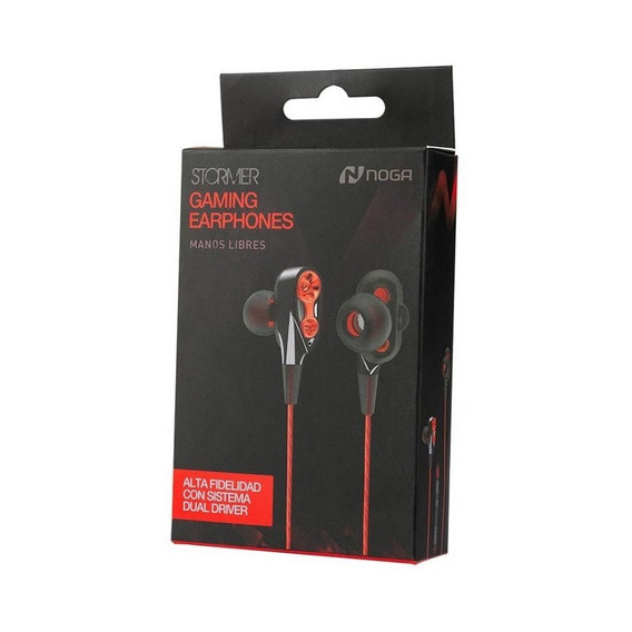 Auriculares Gamer Noga Stormer St-5500 Con Micrófono Color Rojo