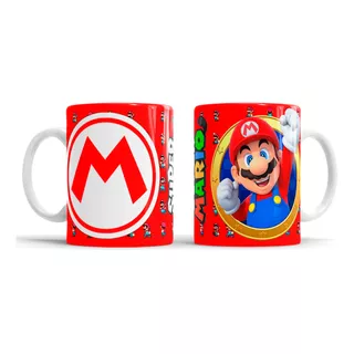 Tazas Mario Bros Luigi Videojuegos, Kit Con 12 Tazas Elegir