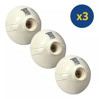 Soquete Oval Plafón E27 Pack 3 Unidades