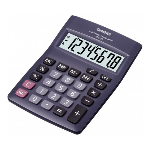 Calculadora De Escritorio Casio Mw-8v 8 Dígitos Color Negro