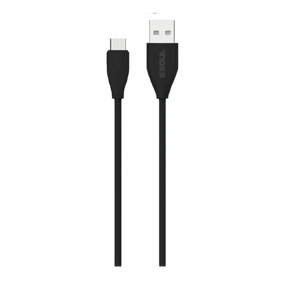 Cable Usb Tipo C 2a Largo 2 Metros Soul Textura Colores Soft Color Negro