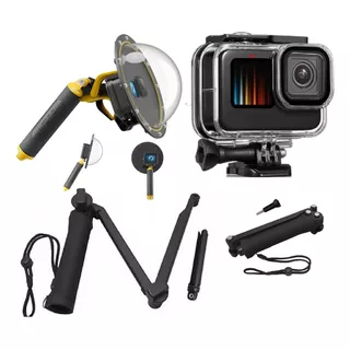 Kit P Gopro Hero 12 11  Black Tripé 3w Dome Caixa Estanque