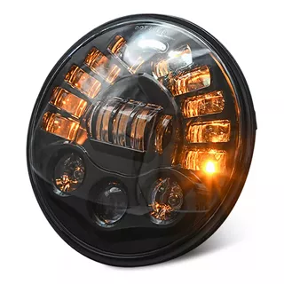 Farola Led 7  + Direccionales Para Himalayan Jeep Cafe Racer