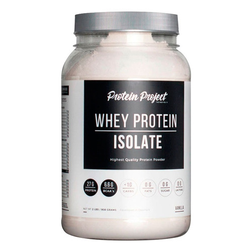 Suplemento en polvo Protein Project  Whey Protein Isolate proteínas sabor vainilla en pote de 908g