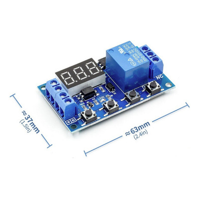 Módulo Temporizador Con Rele 6 - 30vdc 10a