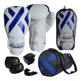 Kit Boxe Muay Thai Olimpo - Luva + Bolsa + Bucal + Bandagem