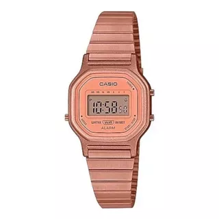 Reloj Casio Vintage La11wr Color Rosa Oro Super Luz Led Alar