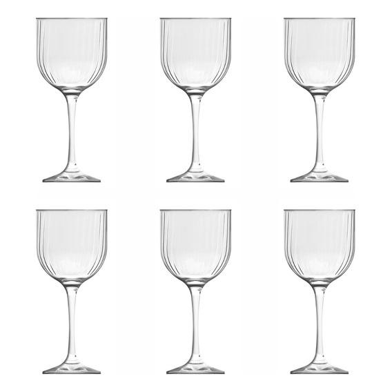 Copas De Vidrio Para Vino Nadir Fiore 515ml X6 Unidades