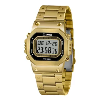 Relógio X-games Masculino Digital Xggsd001 Bxkx Dourado Aço Cor Do Fundo Positivo