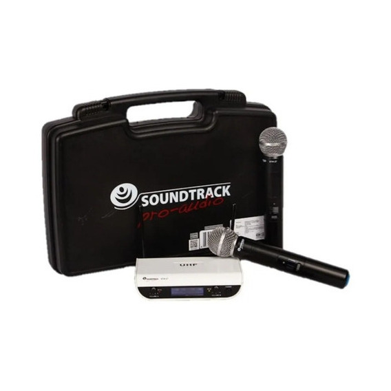 Microfono Doble De Mano Soundtrack Stw27hu2 Abregoaudio Color Negro