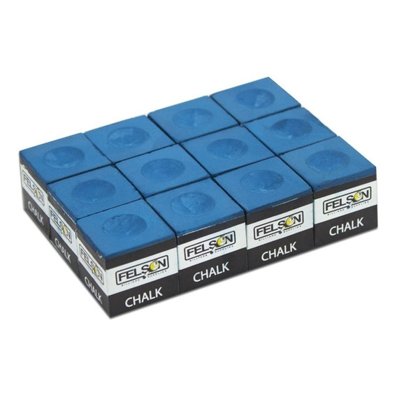 Tizas Billar Tiza Talco Taco Chalk Azul 12 Piezas