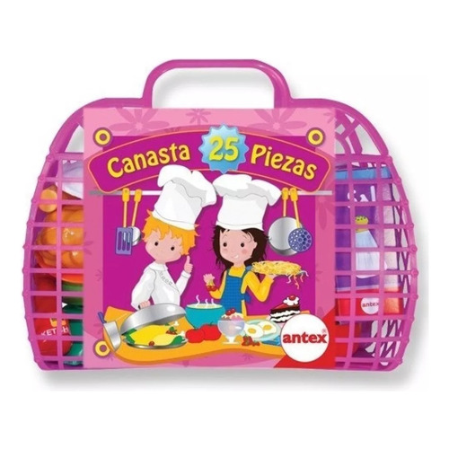 Canasta Accesorios Comiditas 25 Pzs Juguete Nenas 1137 Antex