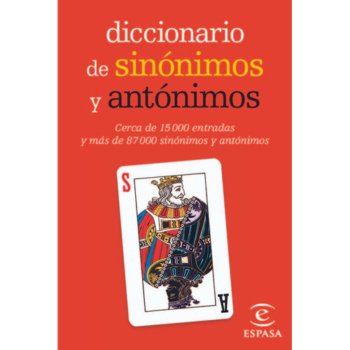 Diccionario Mini De Sinãâ³nimos Y Antãâ³nimos, De Espasa Calpe. Editorial Espasa, Tapa Blanda En Español