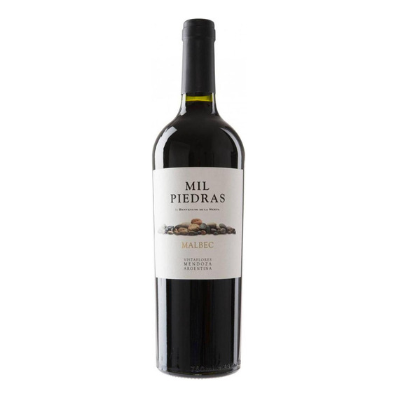 Pack De 2 Vino Tinto Mil Piedras Malbec 750 Ml