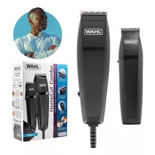 Rasuradora Corta Pelo Alambrica Delineadora Inalambrica Wahl Combo Pro Profesional Color Negro