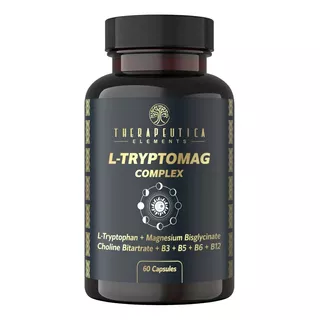 L-tryptomag: Magnésio, Triptofano, Colina + Vitaminas 60cáps Sabor Neutro