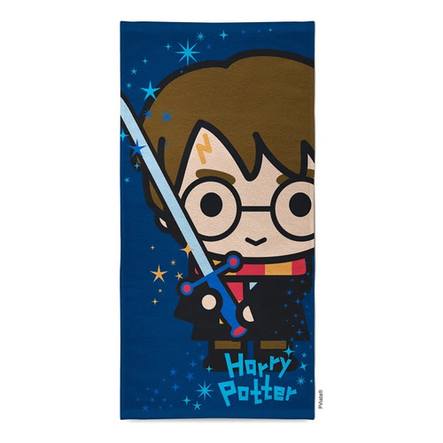 Toallon 70x130 Piñata Harry Potter Color Azul