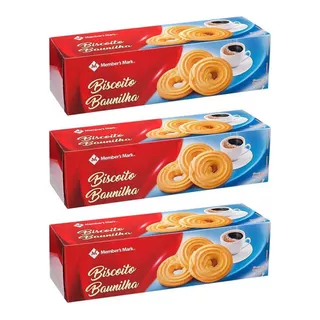 Combo 3 Caixas De Biscoito Alemão De Baunilha Para Chá 400g